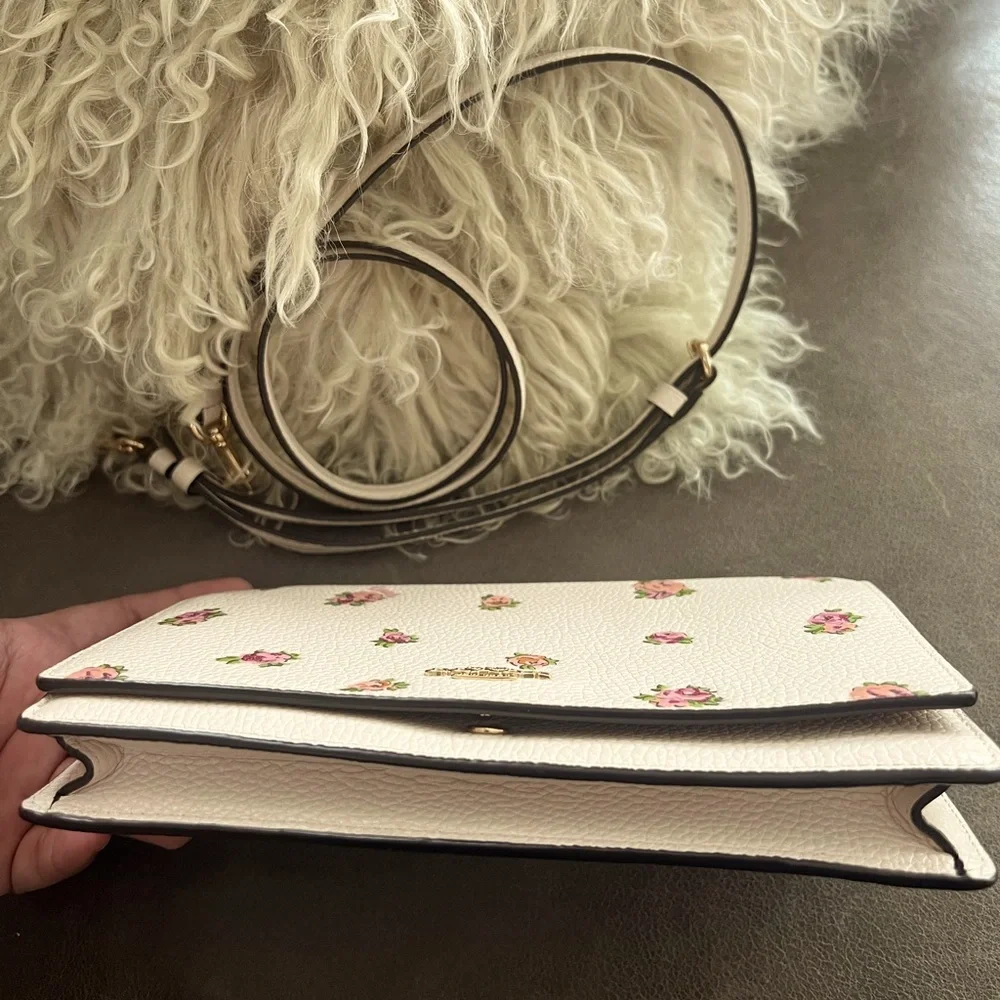 Coach Cream Floral Mini Crossbody Bag - Picture 3 of 14